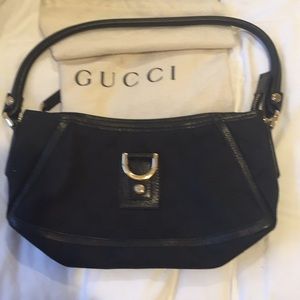 Gucci Abbey signature canvas & leather pochette